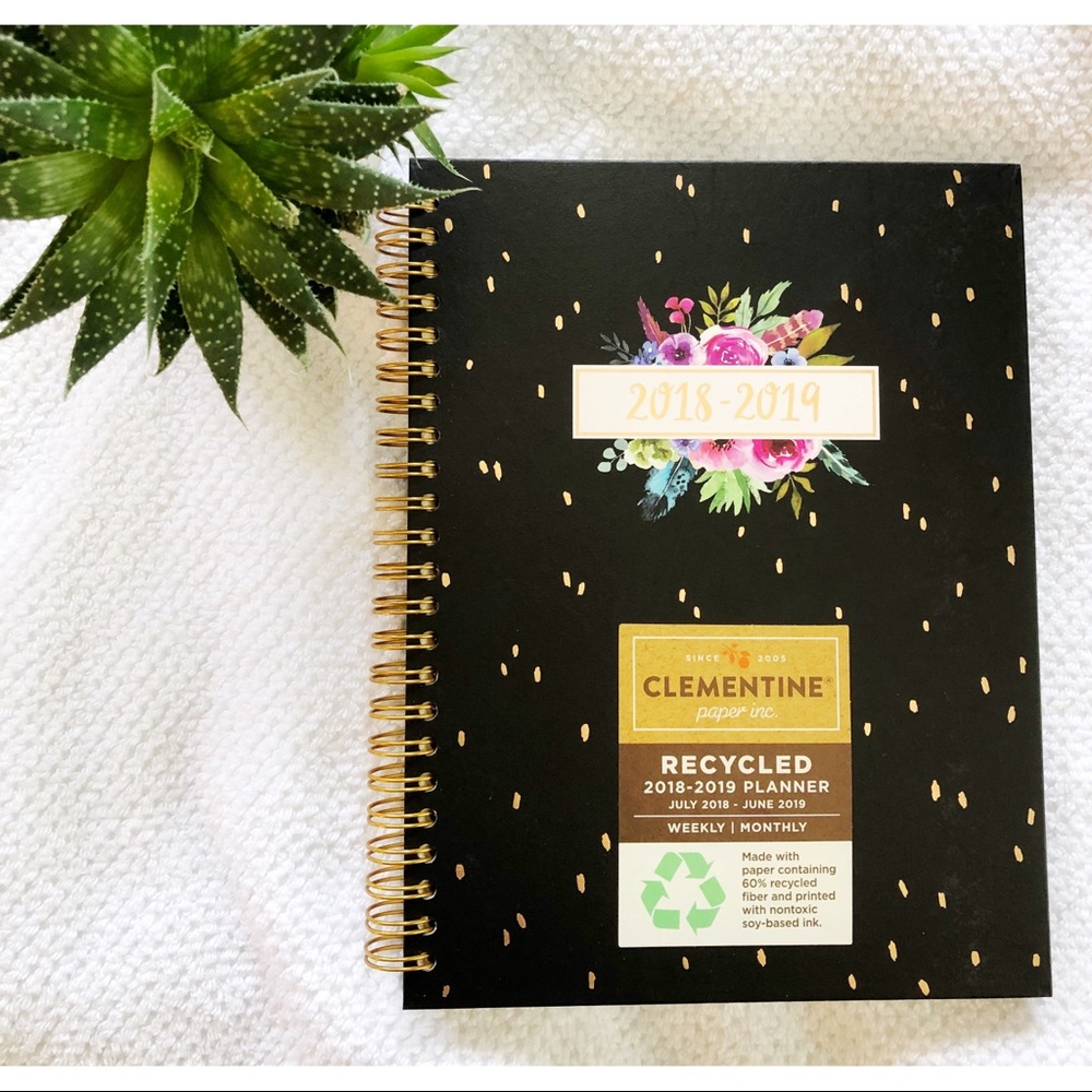 Black & Polka Dot 2018-2019 Planner